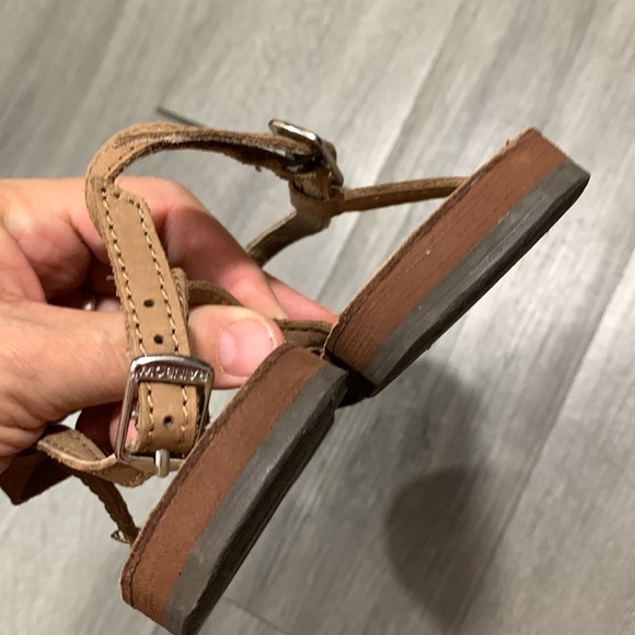 Rainbow T Street Brown Leather Braided Thong Style Sandals size 10 - Picture 5 of 9